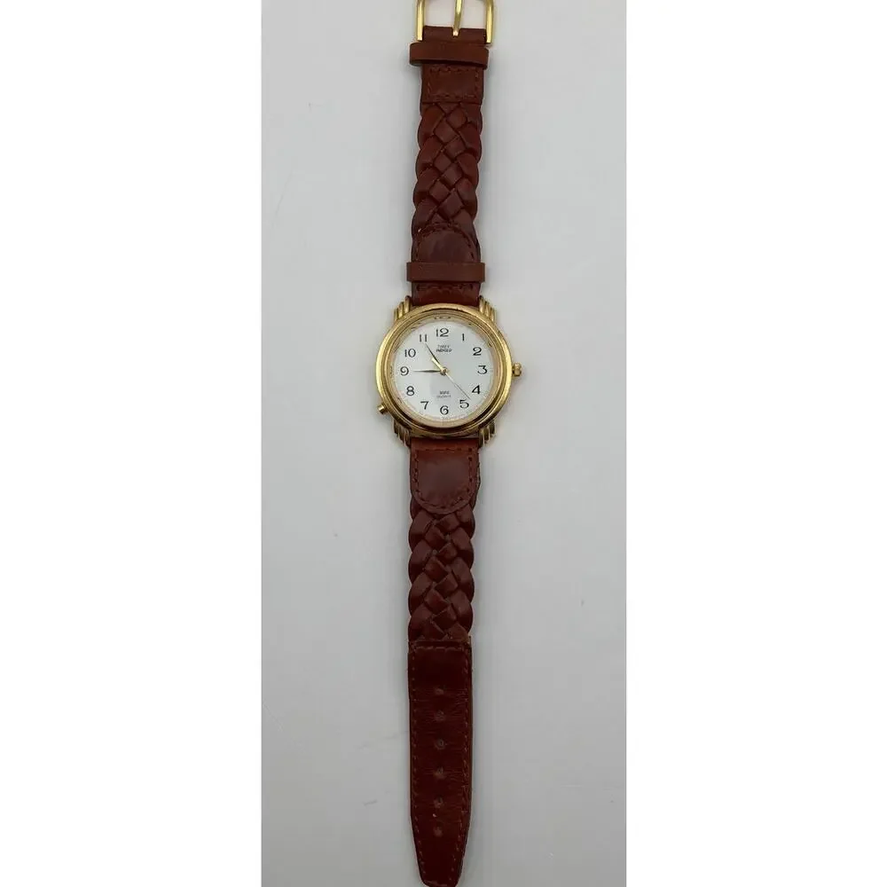 VTG Unique 90's Timex Indiglo Men's Watch 36mm - New Battery Adjustable WR